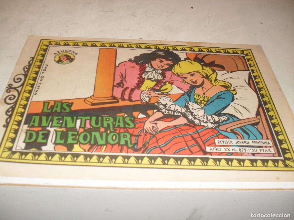 Tebeos: (ORIGINAL)AZUCENA N&ordm; 879,LAS AVENTURAS DE LEONOR,DE 1215,CON PUBLICIDAD DE ROSAS BLANCAS,TORAY,1950