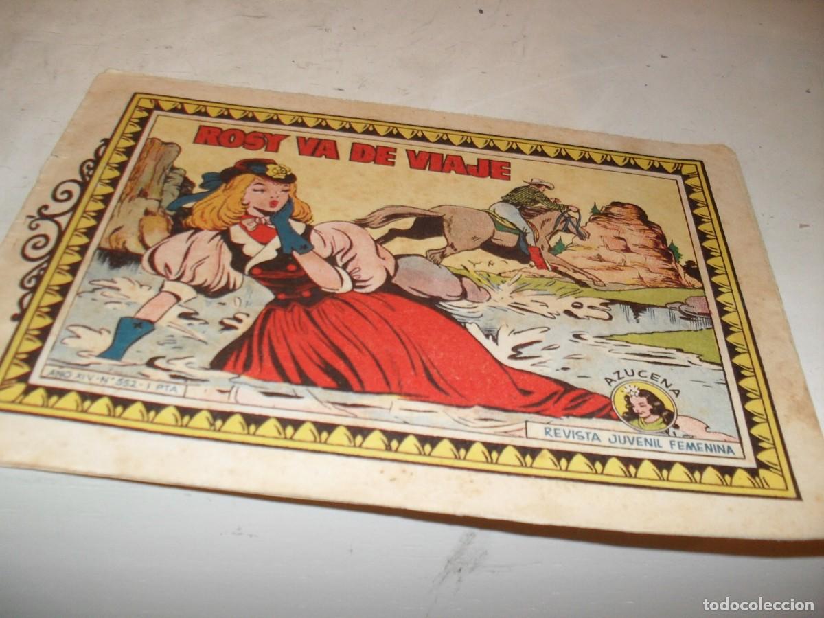 Tebeos: (ORIGINAL)AZUCENA N&ordm; 552,ROSY VA DE VIAJE,DE 1215,TORAY,1950