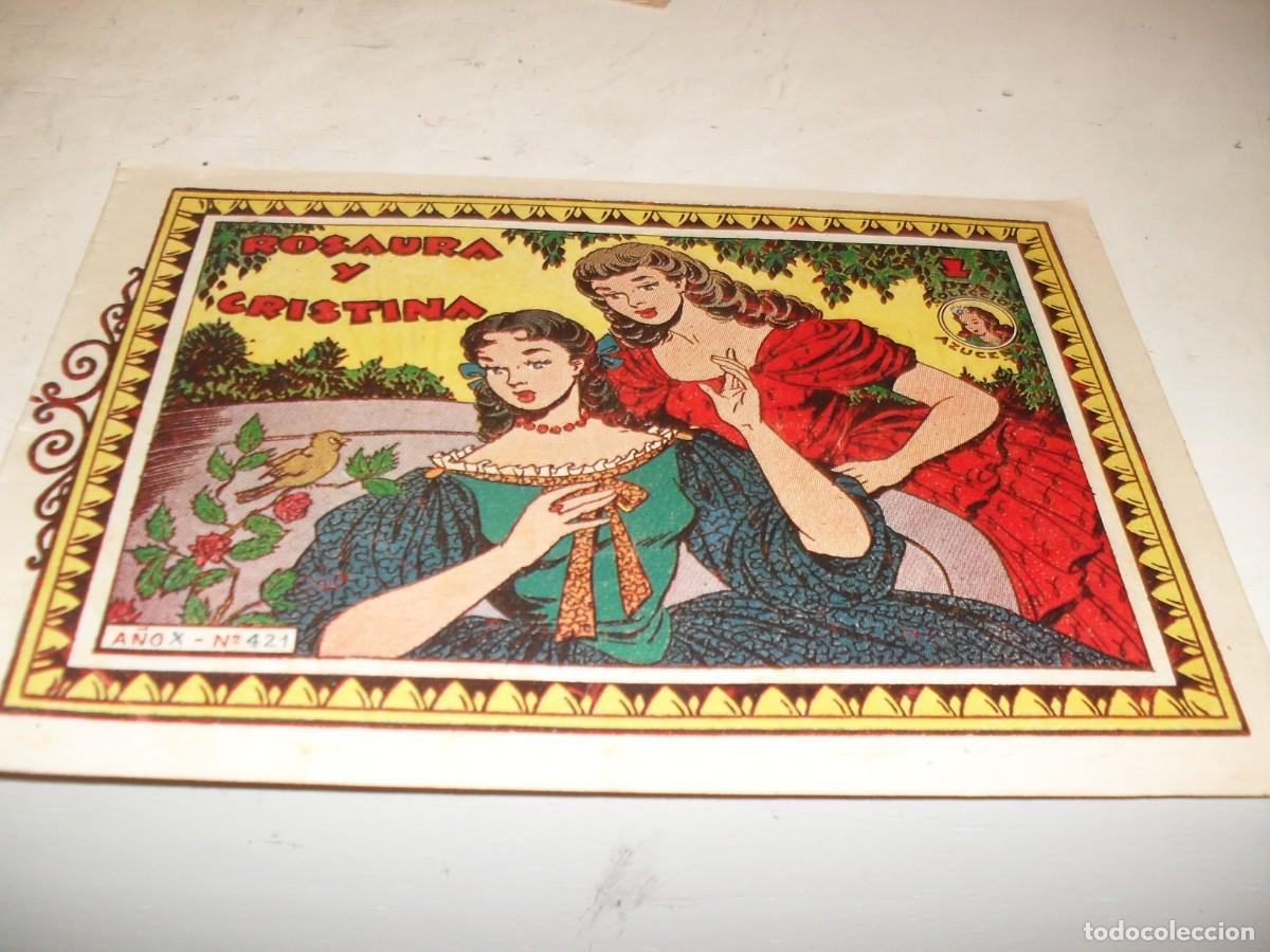Tebeos: (ORIGINAL)AZUCENA N&ordm; 421,ROSAURA Y CRISTINA,DE 1215,TORAY,1950
