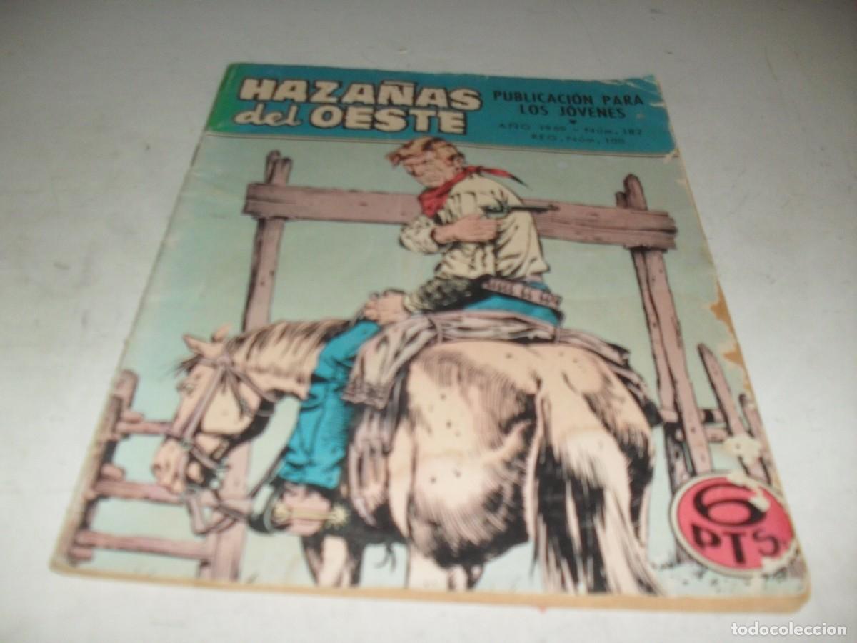 Tebeos: HAZA&Ntilde;AS DEL OESTE N&ordm; 182,CON PUBLICIDAD DE TEBEOS TORAY EN CONTRAPORTADA,DE 244.TORAY,1962