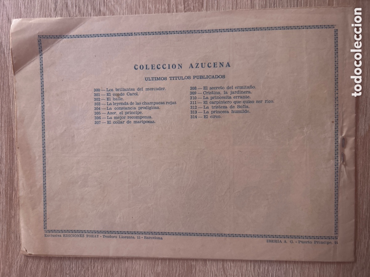Tebeos: Colecci&oacute;n azucena n&uacute;m 314 - Foto 2