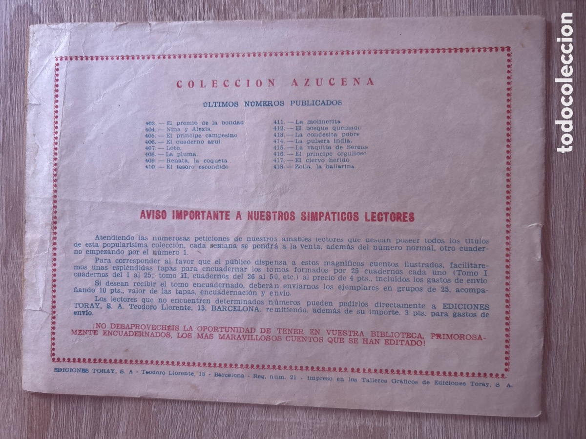 Tebeos: Colecci&oacute;n azucena n&uacute;m 418 - Foto 2