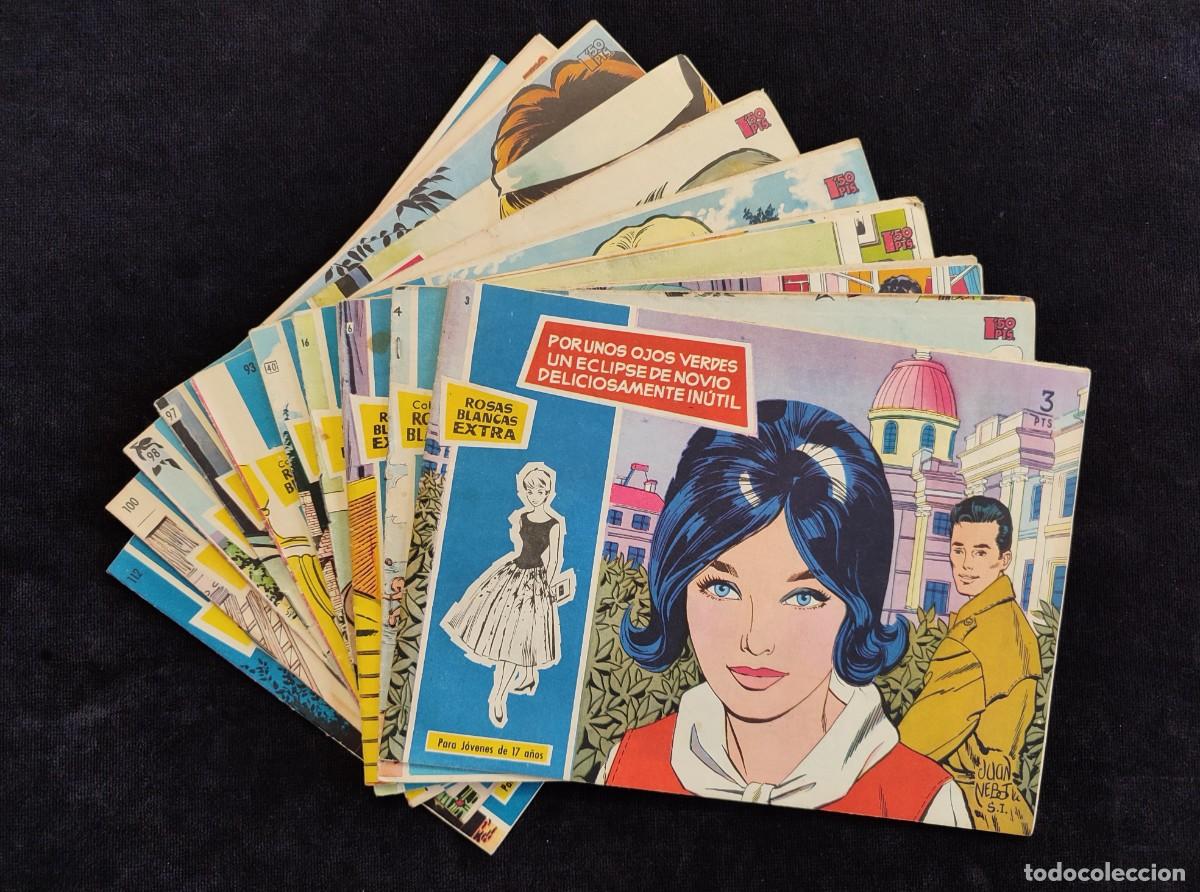 BDs: LOTE DE 10 N&Uacute;MEROS COLECCI&Oacute;N ROSAS BLANCAS. ED. TORAY, 1958-59