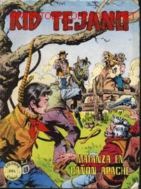 Tebeos: KID TEJANO. NUM 2: MATANZA EN CA&Ntilde;ON APACHE - Foto 1