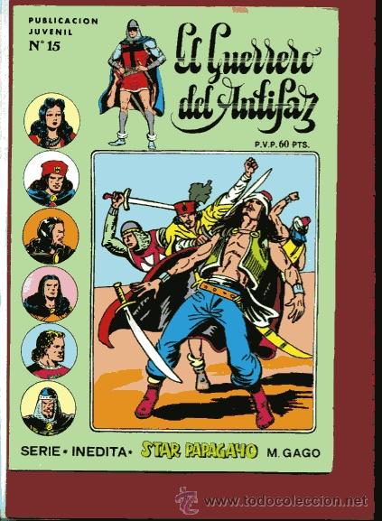 Tebeos: GUERRERO SERIE INEDITA n&ordm; 15 historietas de M.GAGO L.BERMEJO J.GRAU 1973 VALENCIANA 1