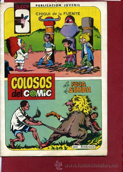 Tebeos: COLOSOS DEL COMIC SUPER 3 n&ordm; 8 con una aventura completa de AMBROS 1983 ...nn