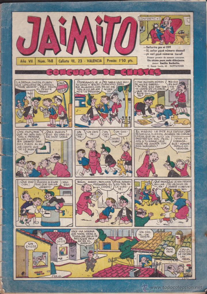 Tebeos: COMIC COLECCION JAIMITO N&ordm; 168 - Foto 1