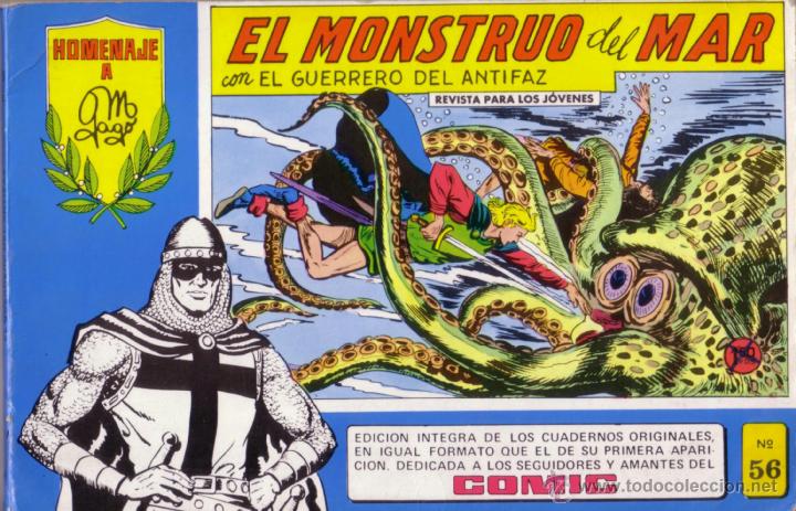 Comics: LIBRO C&Oacute;MIC * EL GUERRERO DEL ANTIFAZ: EDICI&Oacute;N &Iacute;NTEGRA 7 CUADERNOS *. N&ordm; 56. A&Ntilde;O 1982. COMO NUEVO