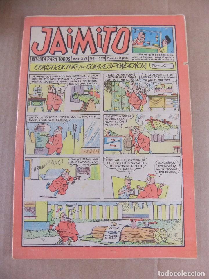 Tebeos: JAIMITO N&ordm; 593 EDITORIAL VALENCIANA - Foto 1