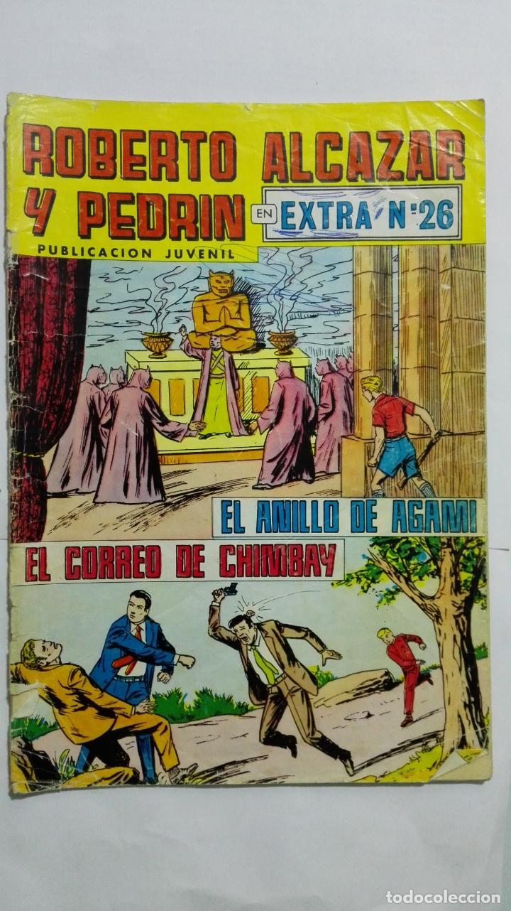 BDs: ROBERTO ALCAZAR Y PEDRIN, EXTRA N&ordm; 26, SEGUNDA EPOCA, EDITORIAL VALENCIANA 1976, COLOR
