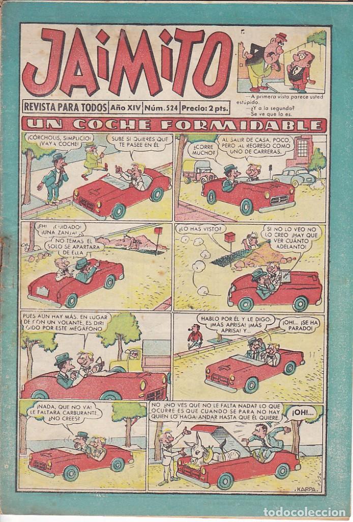 Tebeos: COMIC COLECCION JAIMITO N&ordm; 524 - Foto 1