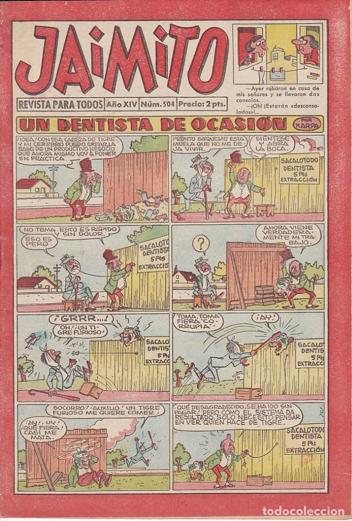 Tebeos: COMIC COLECCION JAIMITO N&ordm; 504 - Foto 1