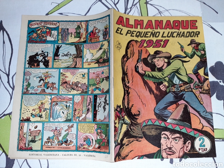 Tebeos: Almanaque de El Pequeño Luchador para 1951, original y como nuevo - Foto 2 - 222385987
