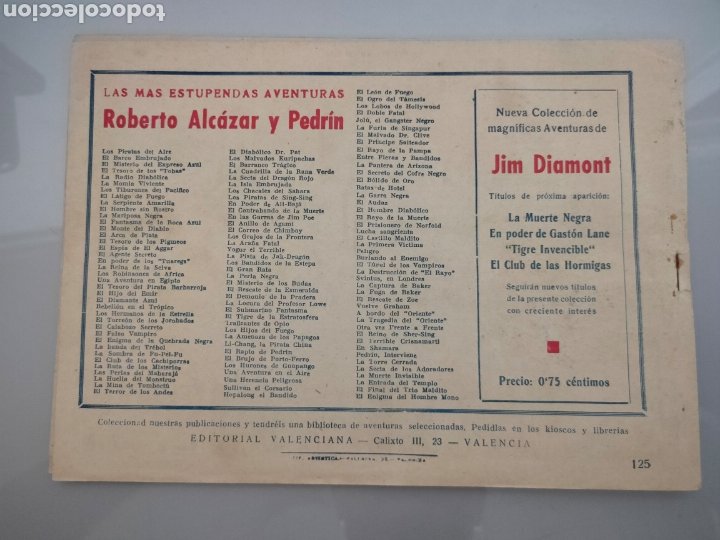 Tebeos: ROBERTO ALCÁZAR Y PEDRÍN N°125 LOS CUATRO GESTOS DE BUDA 1948 ORIGINAL COMPLETO - Foto 4 - 222703121