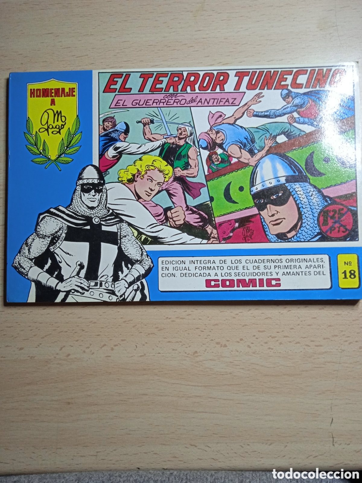 Giornalini: &Eacute;l guerrero del antifaz N18. Homenaje a M Gago.1981.Valenciana.