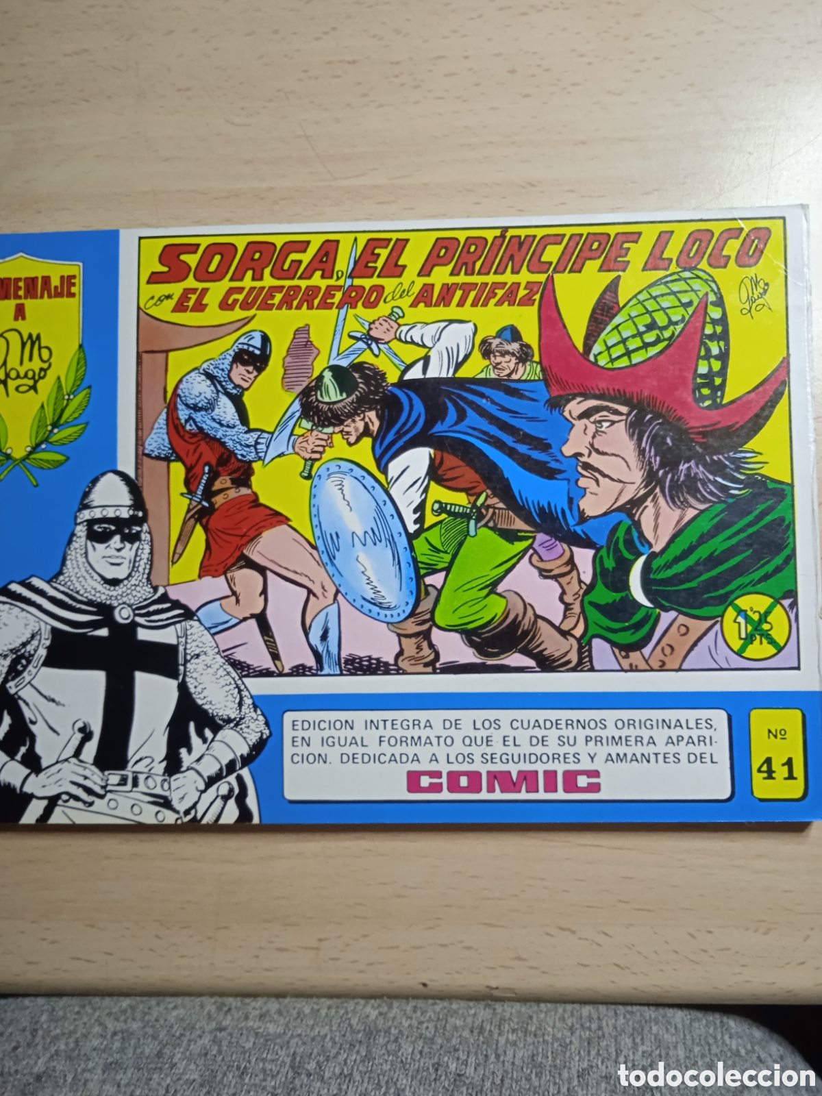 Giornalini: El guerrero del antifaz.N41.homenaje a M. Gago.1981.Valenciana.