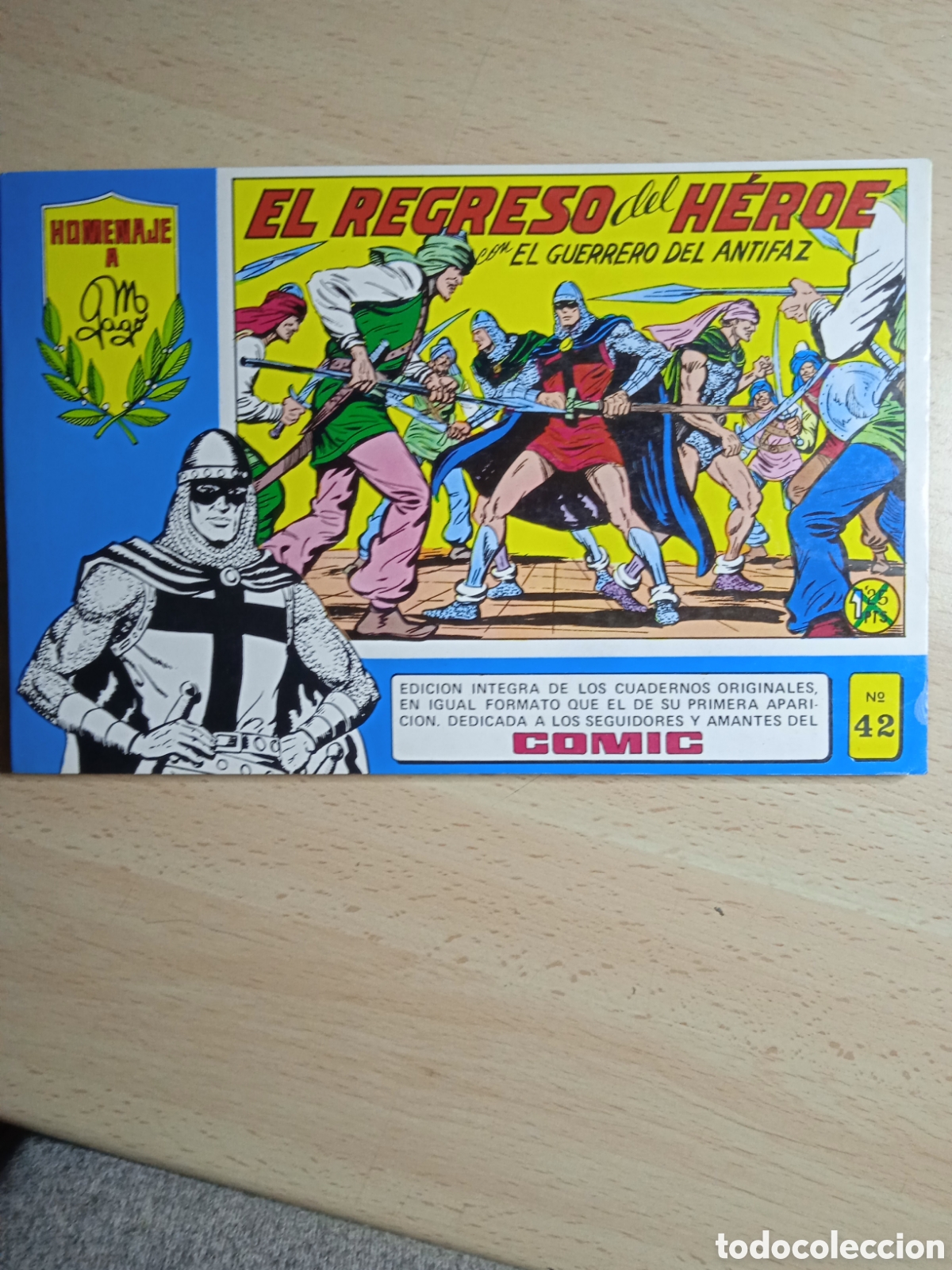 Giornalini: &Eacute;l guerrero del antifaz N42.Homenaje a M Gago.1981.Valenciana.