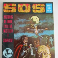 Tebeos: SOS (1975, EDIVAL) 1 · 22-II-1975 · S O S. HISTORIAS DE TERROR, INTRIGA, MISTERIO Y SUSPENSE