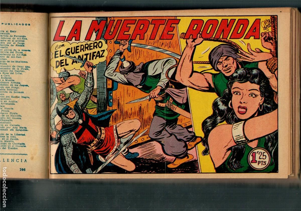 Tebeos: EL GUERRERO DEL ANTIFAZ.TOMO CON 56 N&ordm;s. DEL 193 AL 248 SEGUIDOS.VALENCIANA. ORIGINALES.