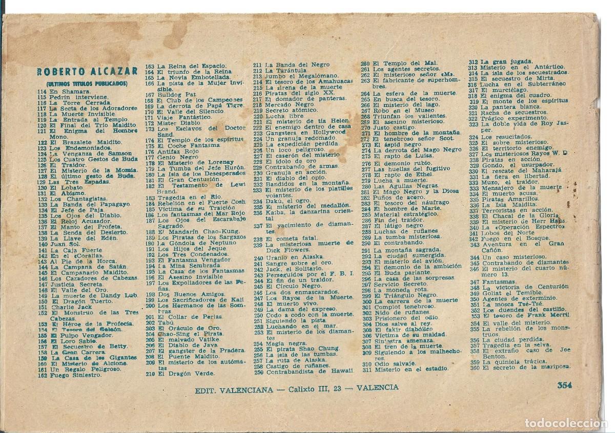 Tebeos: ROBERTO ALCAZAR ORIGINAL - NUM 354 - Foto 2