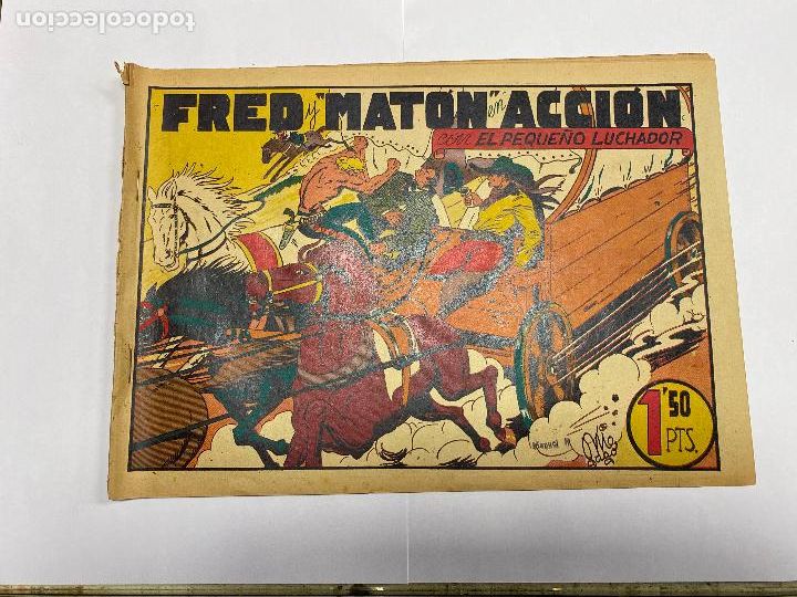Tebeos: El peque&ntilde;o luchador 19 - Tebeo original de epoca - valenciana 1945 en buen estado