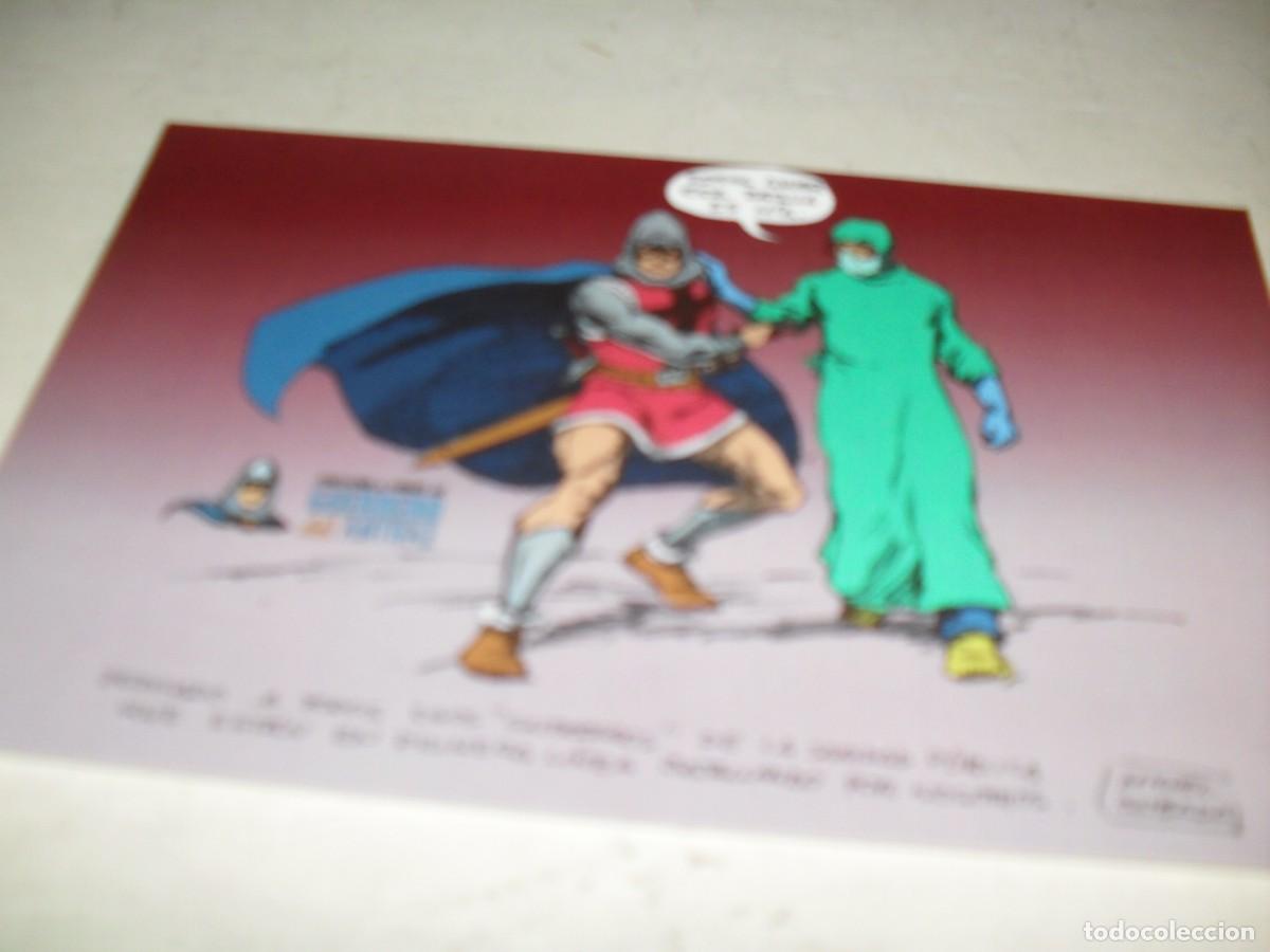 Tebeos: PRECIOSA POSTAL DEL GUERRERO DEL ANTIFAZ...LUCHANDO CONTRA EL COVI&iexcl;DIBUJOS DE MIGUEL QUESADA