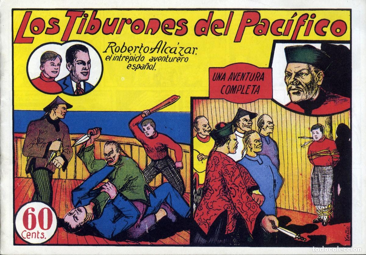 Tebeos: ROBERTO ALCAZAR Y PEDR&Iacute;N N&ordm; 7 &rdquo;LOS TIBURONES DEL PAC&Iacute;FICO&rdquo; - REEDICI&Oacute;N - ED.VALENCIANA