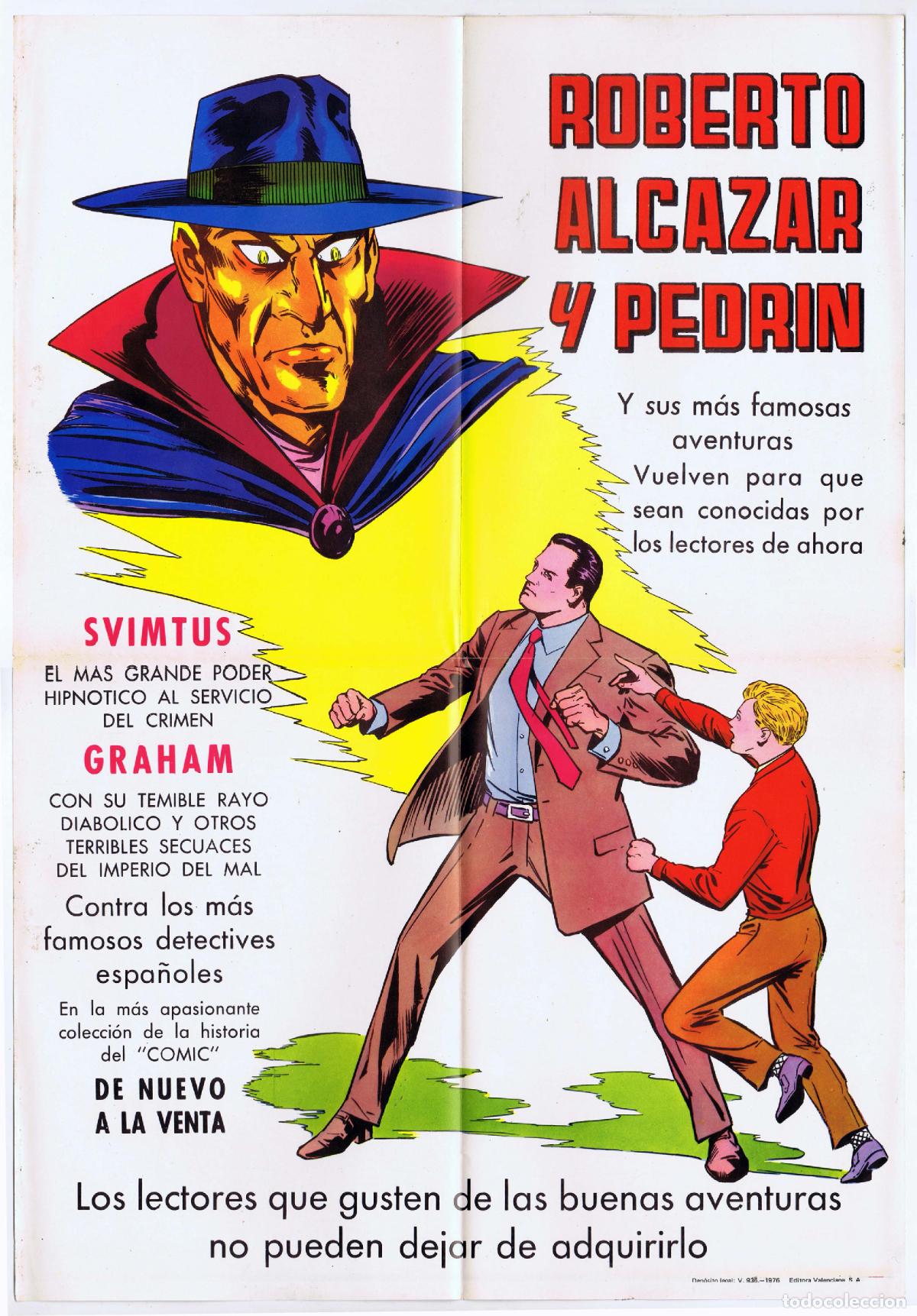 Tebeos: ROBERTO ALC&Aacute;ZAR Y PEDR&Iacute;N. POSTER PROMOCIONAL 38x54 cm. Valenciana, 1973. DE KIOSCO. OFRT