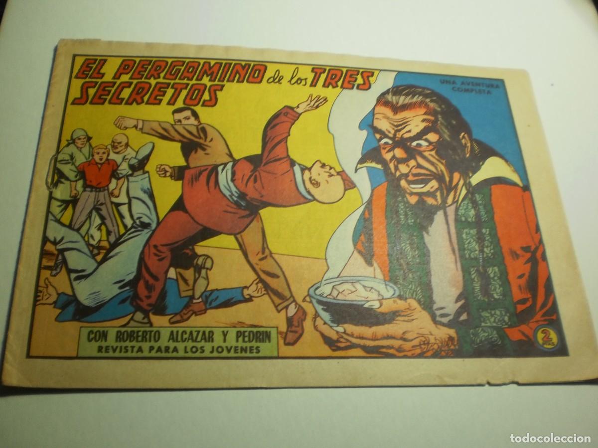 Giornalini: roberto alc&aacute;zar y pedr&iacute;n n&ordm; 609. el pergamino de los tres secretos. valenciana 1964 (seminuevo)