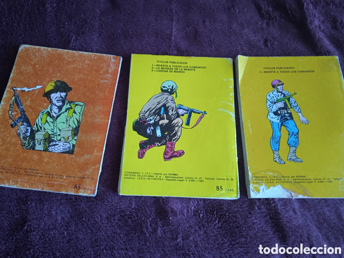 Tebeos: COMANDOS - LOTE DE 3 EJEMPLARES -EDITORA VALENCIANA - Foto 2