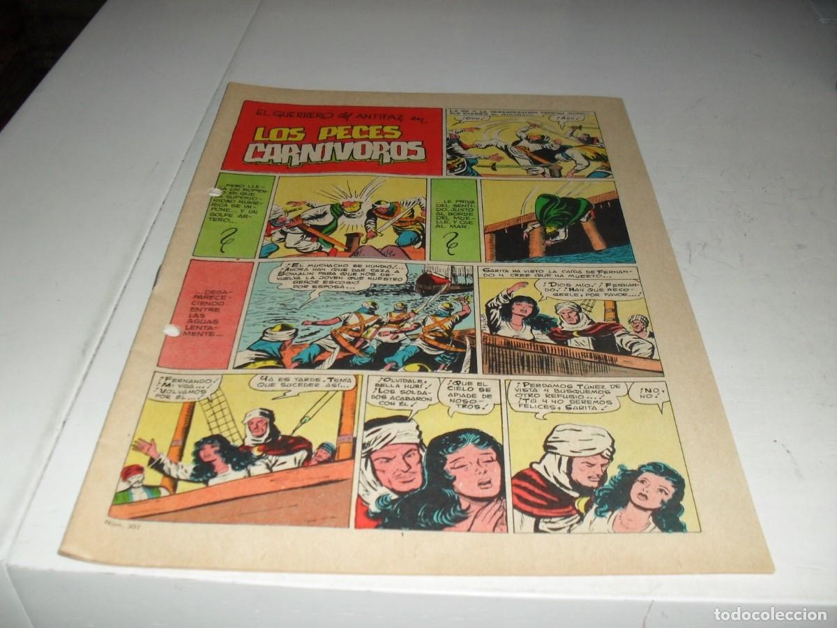Tebeos: (SIN LAS CUBIERTAS)EL GUERRERO DEL ANTIFAZ 301 LOS PECES CARNIVOROS,(DE 343),VALENCIANA,1972