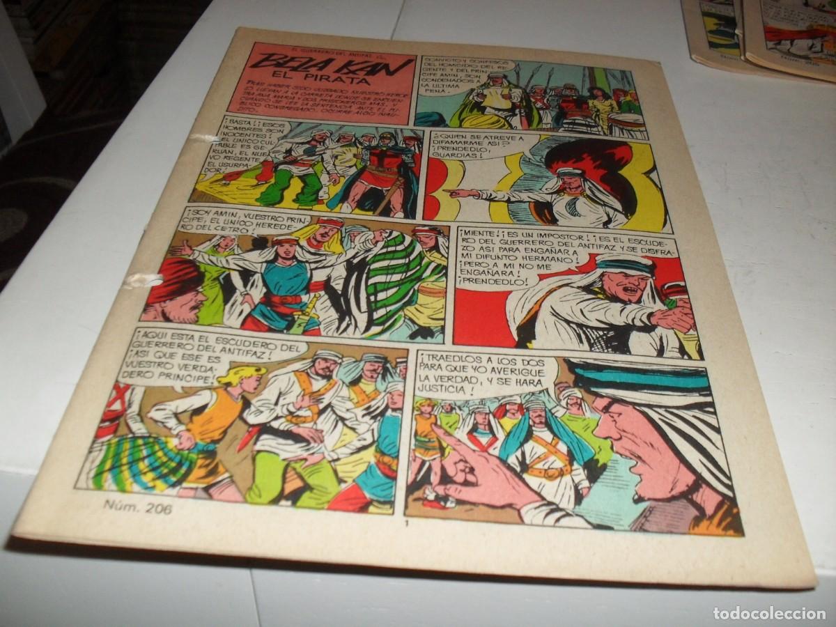 Giornalini: (SIN LAS CUBIERTAS)EL GUERRERO DEL ANTIFAZ 206 BELA KAN EL PIRATA,(DE 343),VALENCIANA,1972