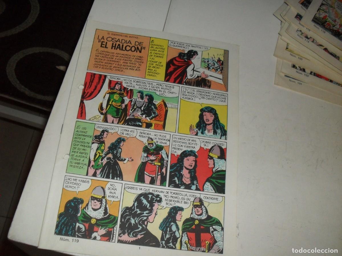 Giornalini: (SIN LAS CUBIERTAS)EL GUERRERO DEL ANTIFAZ 119 LA OSADIA DE EL HALCON,(DE 343),VALENCIANA,1972