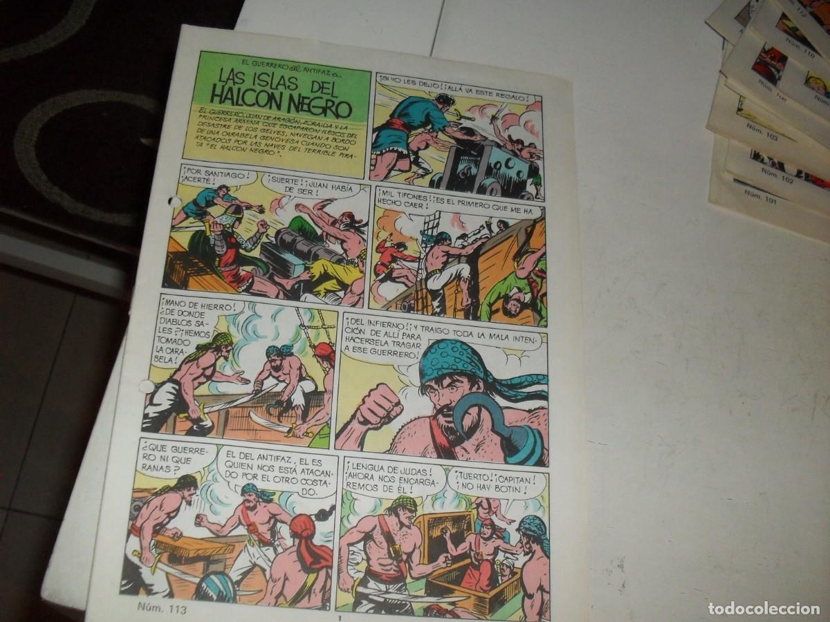 Giornalini: (SIN LAS CUBIERTAS)EL GUERRERO DEL ANTIFAZ 113 LAS ISLAS DEL HALCON NEGRO,(DE 343),VALENCIANA,1972