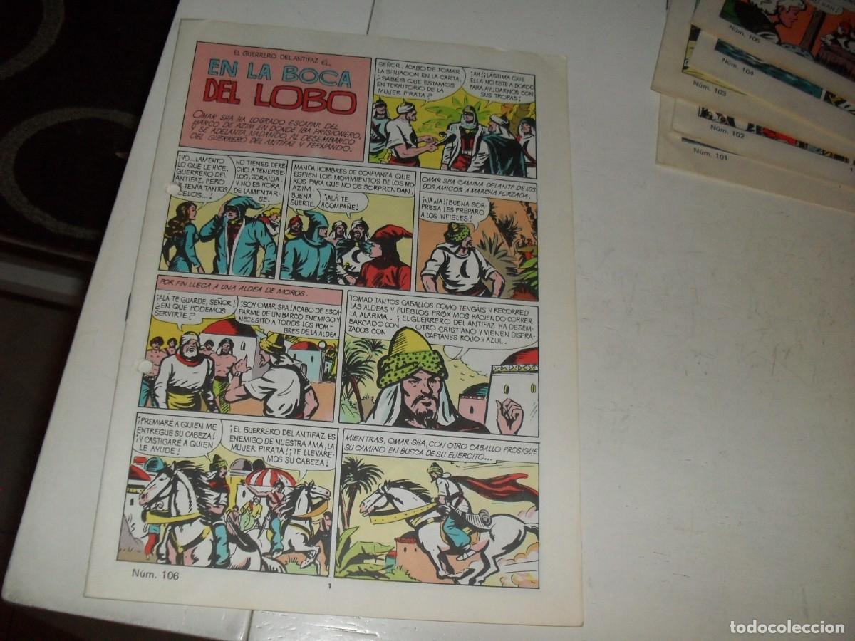 Giornalini: (SIN LAS CUBIERTAS)EL GUERRERO DEL ANTIFAZ 106 EN LA BOCA DEL LOBO,(DE 343),VALENCIANA,1972