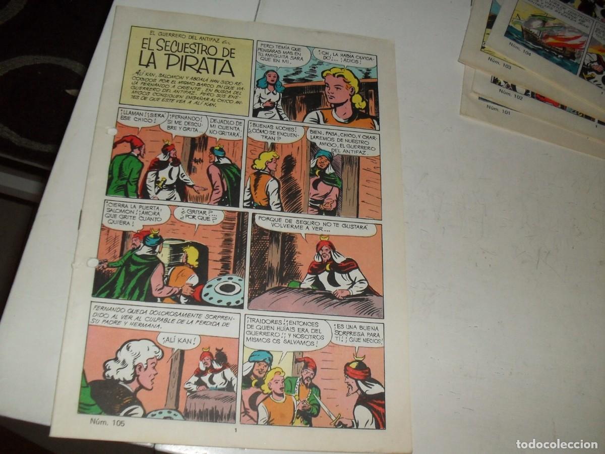 Giornalini: (SIN LAS CUBIERTAS)EL GUERRERO DEL ANTIFAZ 105 EL SECUESTRO DE LA PIRATA,(DE 343),VALENCIANA,1972