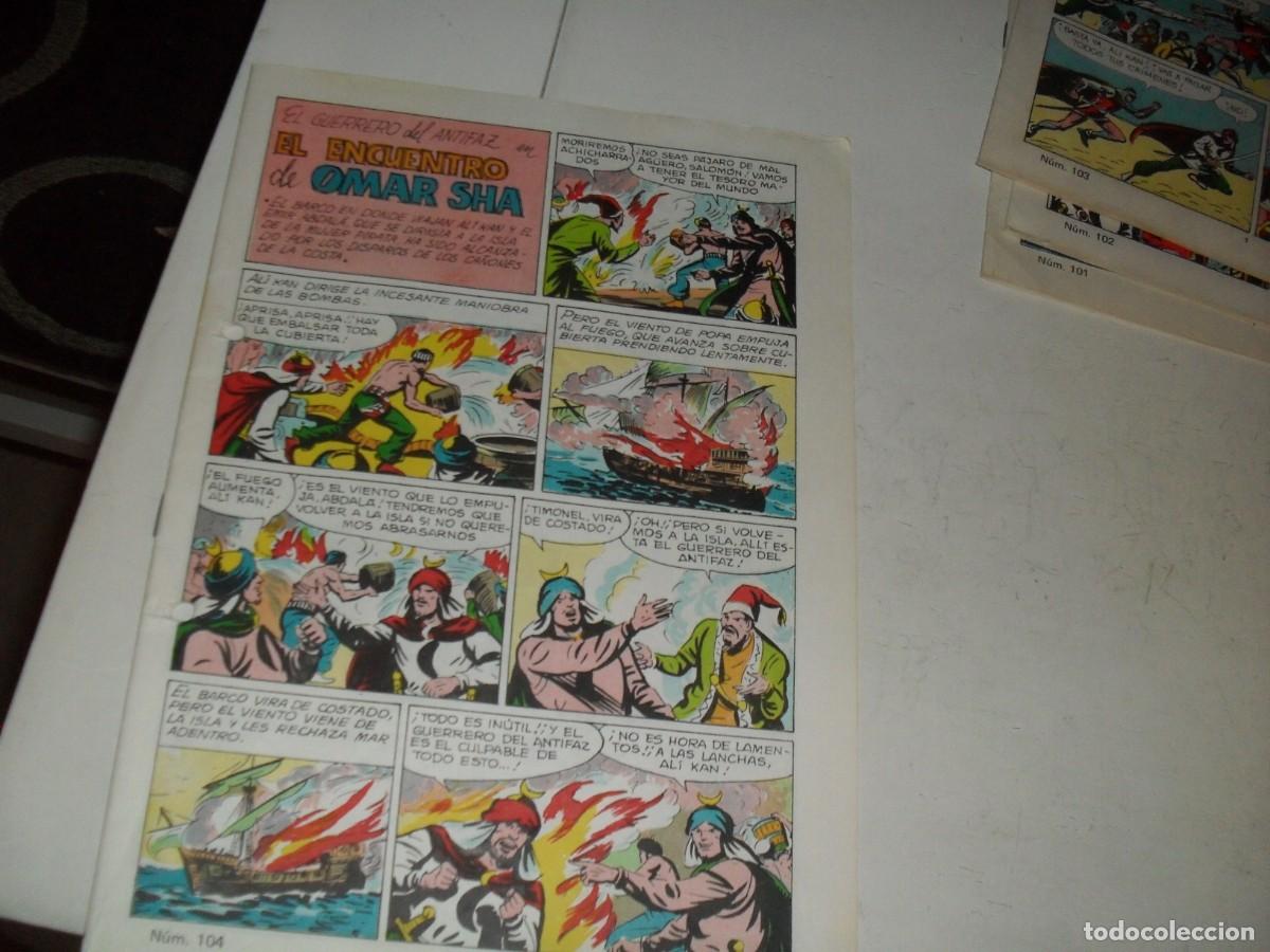 Giornalini: (SIN LAS CUBIERTAS)EL GUERRERO DEL ANTIFAZ 104 EL ENCUENTRO DE OMAR SHA,(DE 343),VALENCIANA,1972