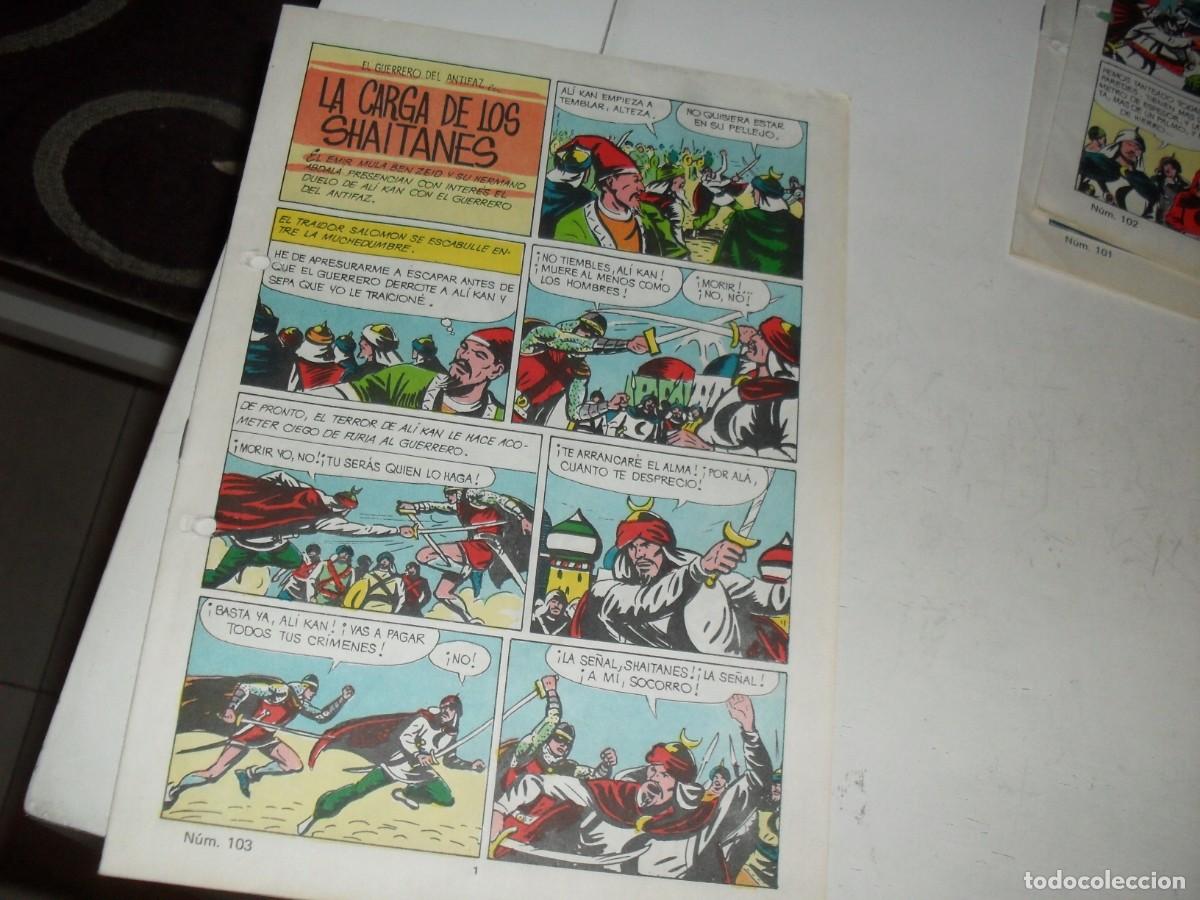 Giornalini: (SIN LAS CUBIERTAS)EL GUERRERO DEL ANTIFAZ 103 LA CARGA DE LOS SHAITANES,(DE 343),VALENCIANA,1972