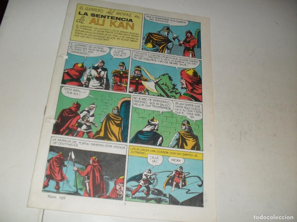 Giornalini: (SIN LAS CUBIERTAS)EL GUERRERO DEL ANTIFAZ 101 LA SENTENCIA DE ALI KAN,(DE 343),VALENCIANA,1972