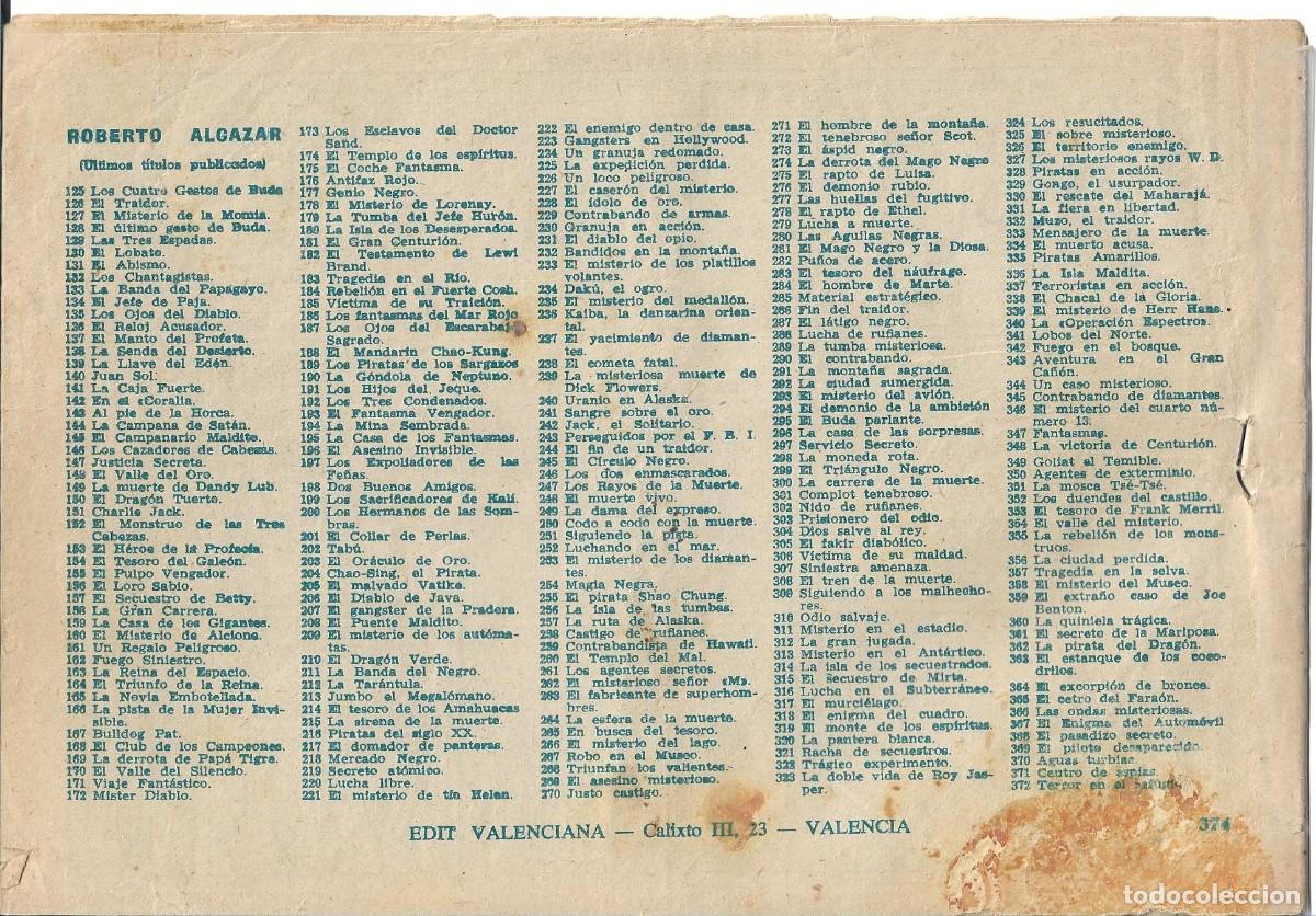 Tebeos: ROBERTO ALCAZAR ORIGINAL - NUM 374 - Foto 2