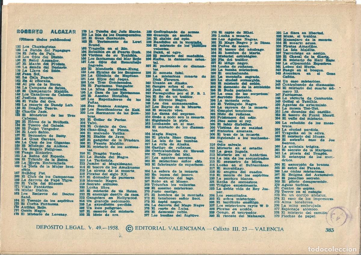 Tebeos: ROBERTO ALCAZAR ORIGINAL - NUM 383 - Foto 2