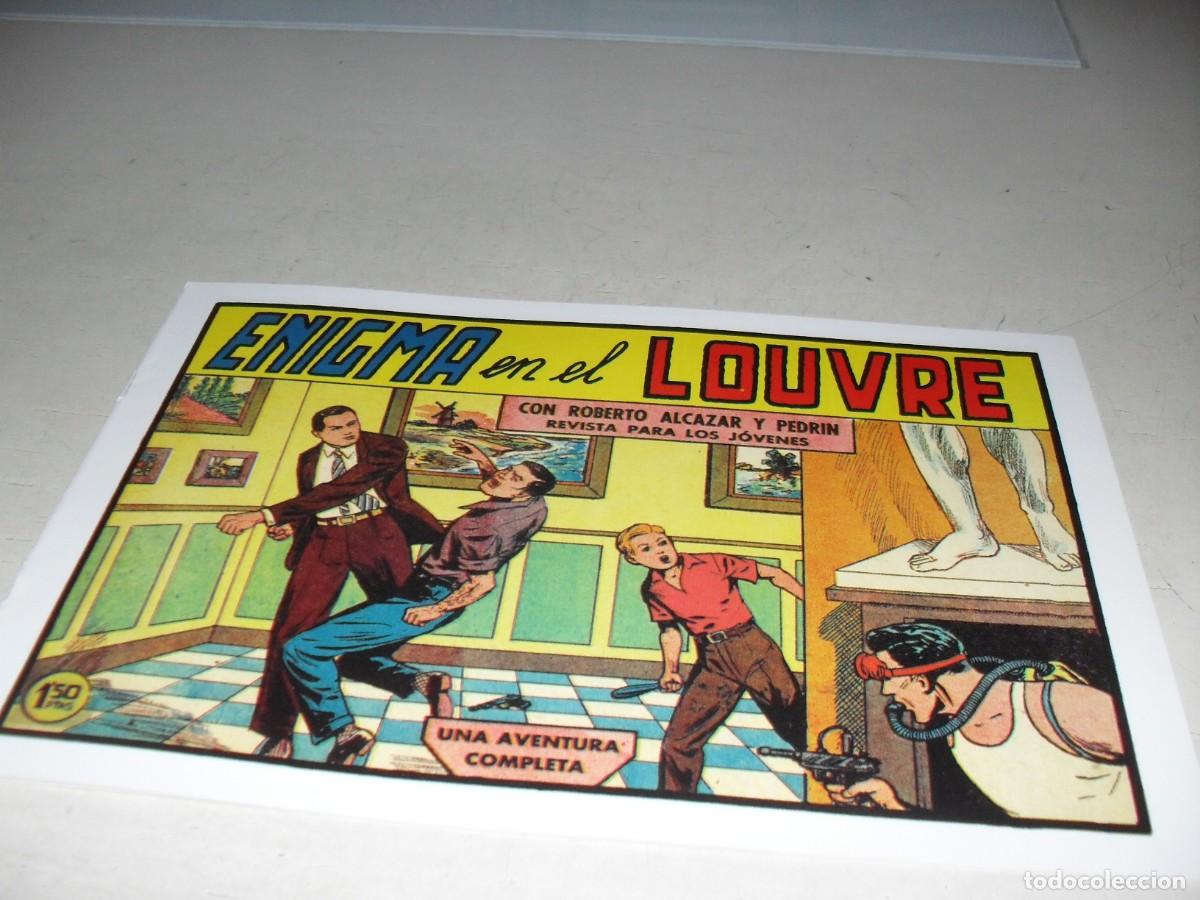 Comics: (FACSIMIL)ROBERTO ALCAZAR N&ordm; 424 ENIGMA EN EL LOUVRE,(DE 1219).VALENCIANA,1940,DE KIOSKO