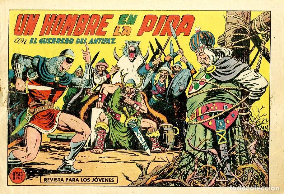 Livros de Banda Desenhada: El Guerreo del Antifaz / Un Hombre en la Pira / 1945 / N.451 (A6)