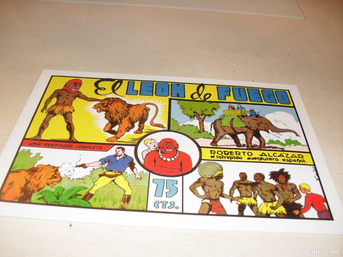 Livros de Banda Desenhada: (FACSIMIL)ROBERTO ALCAZAR 77 EL LEON DE FUEGO,(DE 1219).VALENCIANA,1940.DE KIOSKO