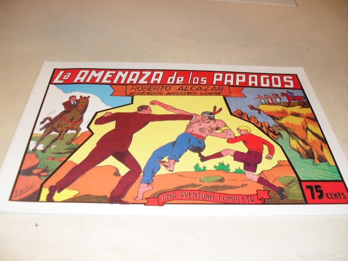 Livros de Banda Desenhada: (FACSIMIL)ROBERTO ALCAZAR 68 LA AMENAZA DE LOS PAPAGOS,(DE 1219).VALENCIANA,1940.DE KIOSKO