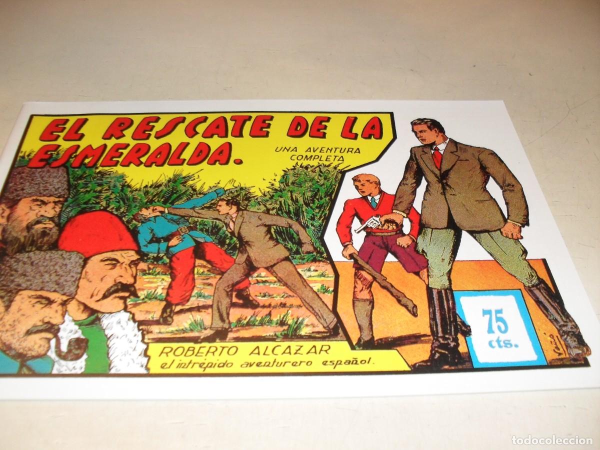 Livros de Banda Desenhada: (FACSIMIL)ROBERTO ALCAZAR 61 EL RESCATE DE LA ESMERALDA,(DE 1219).VALENCIANA,1940.DE KIOSKO