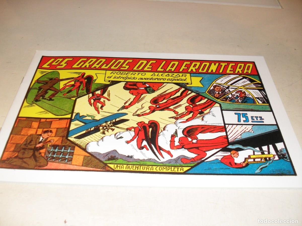 Livros de Banda Desenhada: (FACSIMIL)ROBERTO ALCAZAR 53 LOS GRAJOS DE LA FRONTERA,(DE 1219).VALENCIANA,1940.DE KIOSKO