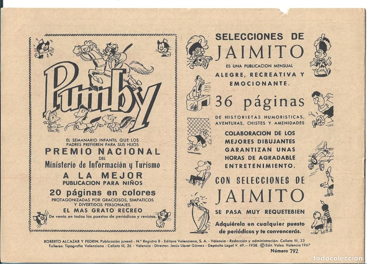 Tebeos: ROBERTO ALCAZAR ORIGINAL - NUM 792 - Foto 2