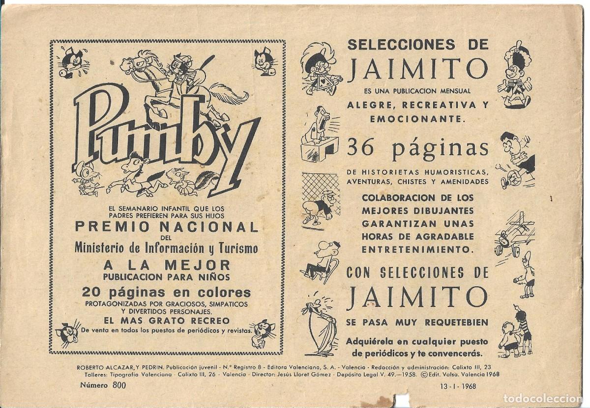 Tebeos: ROBERTO ALCAZAR ORIGINAL - NUM 800 - Foto 2