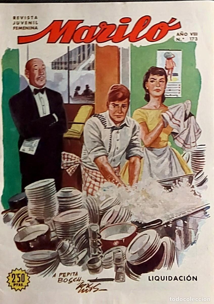 Tebeos: LOTE DE 4 COMICS ( MARILO ) DE EDITORIAL VALENCINA 1950 - Foto 2